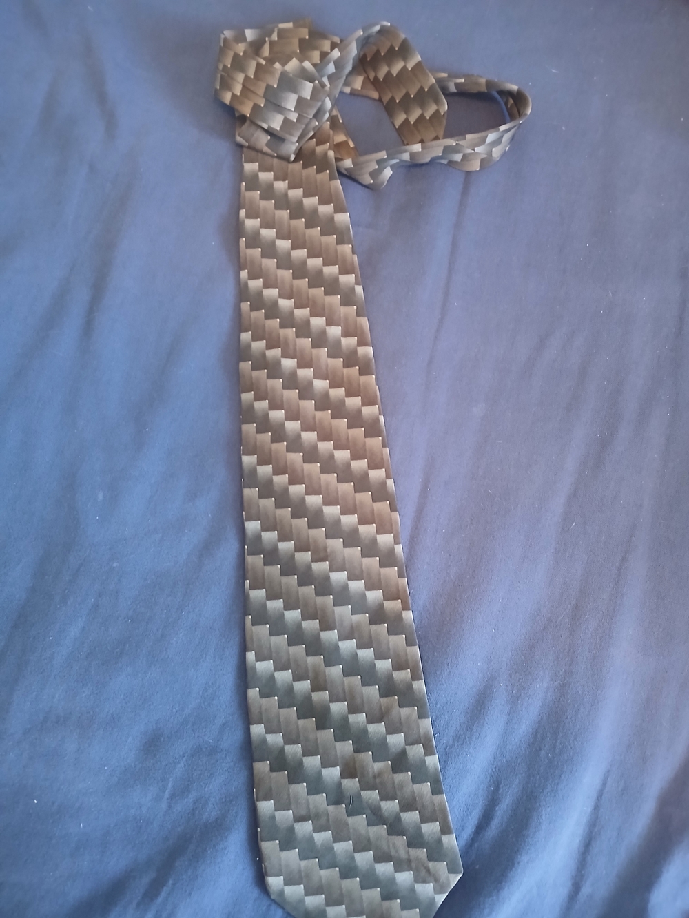 Grateful Dead Stepping Stones Geometric Pattern Silk Tie